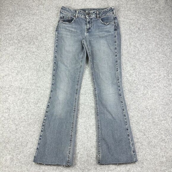 Vintage Silver Jeans Womens 29 Medium Wash Boot Cut Raw Hem Y2K Made in Canada* - Picture 1 of 16